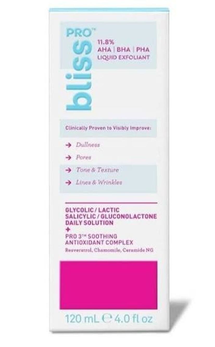 Bliss Pro Liquid Exfoliant 11.8% AHA BHA PHA Glycolic Lactic Peel 4 oz NEW